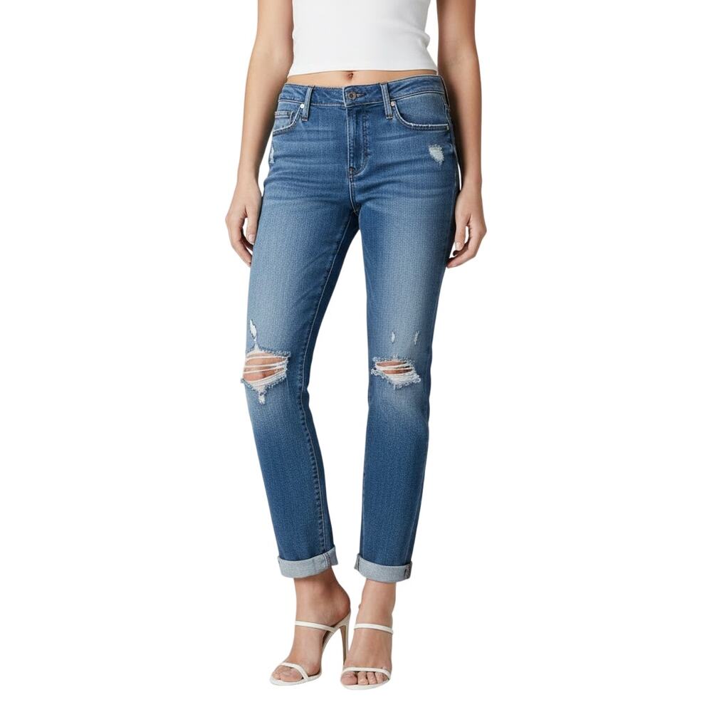 Black Orchid Distressed Blue Denim Jeans Cotton Blend Women 26 NWT